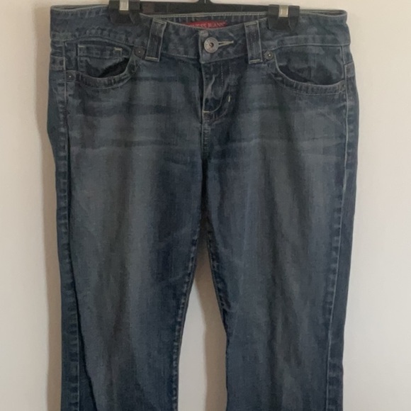 Guess Blue Straight Leg Jeans with Signature Pocket Design - Picture 7 of 11